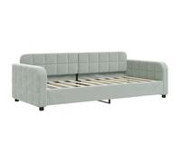 Sofá Cama Sin Colchón Terciopelo Gris Claro 90x190 Cm Vidaxl