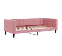 Sofá Cama Sin Colchón Terciopelo Rosa 90x200 Cm Vidaxl