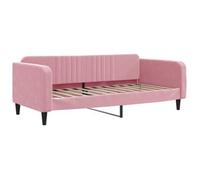 vidaXL Sofá cama sin colchón terciopelo rosa 90x200 cm