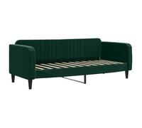 Sofá Cama Sin Colchón Terciopelo Verde Oscuro 80x200 Cm Vidaxl