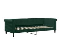 Sofá Cama Sin Colchón Terciopelo Verde Oscuro 80x200 Cm Vidaxl