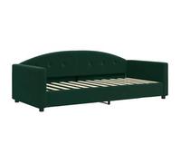 Sofá Cama Sin Colchón Terciopelo Verde Oscuro 90x200cm Vidaxl