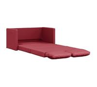 Sofá Cama Suelo 2 En 1 Cuero Sintético Rojo Tinto 112x174x55 Cm Vidaxl
