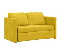 Sofá Cama Suelo 2 En 1 Terciopelo Amarillo Oscuro 122x204x55 Cm Vidaxl