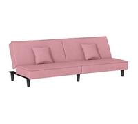 vidaXL Sofá cama terciopelo rosa