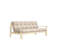 Sofá Cama Unwind, Pino Lacado Transparente/747 Beige