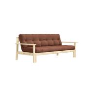 Sofá Cama Unwind, Pino Lacado Transparente/759 Marrón Arcilla