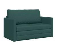 vidaXL Sofá cama 110 cm - Rectangular compacto, Terciopelo convertible, Verde oscuro