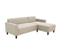 Sofá Chaise Longue Bob, 3 Plazas, Sofá Esquinero Reversible, Beige