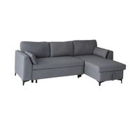 Sofá chaise longue cama 3 plazas gris logan