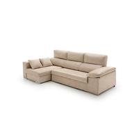 Sofa chaise longue cama con arcón giulia beige izquierda