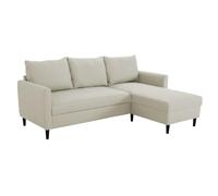 Sofá Chaise Longue Capri, 3 Plazas, Esquinero, Reversible, Salón Beige