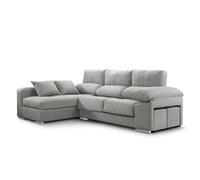 Sofa chaise longue copi 280cm. reclinable, +2 pufs 170 cm