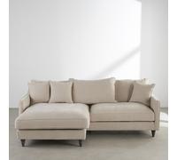 Sofá chaise longue reversible de 4/5 plazas beige
