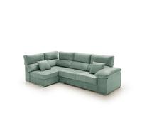 Sofa chaise longue - rinconera reclinable y deslizante cosima agua marina izquierda