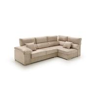 Sofa chaise longue - rinconera reclinable y deslizante cosima beige derecha