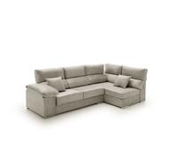Sofa chaise longue - rinconera reclinable y deslizante cosima gris derecha
