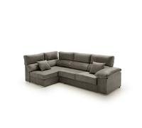 Sofa chaise longue - rinconera reclinable y deslizante cosima tostado izquierda