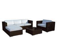 Sofa chaise longue + sillon + mesa de ratan pe. muebles de jardin y terraza