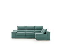 Sofa chaiselongue con pufs y arcón amatista 225 turquesa derecha