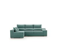 Sofa chaiselongue con pufs y arcón amatista 225 turquesa izquierda