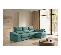 Sofa Chaiselongue con pufs y arcón Amatista Plus Turquoise