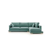 Sofa chaiselongue nordic grand class turquesa derecha