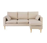 Sofá cheslong de 3/4 plazas beige