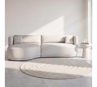 Sofá cheslong izquierdo de 3/4 plazas beige