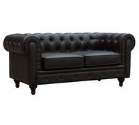 Sofá chesterfield "aliza"- 2 plazas - marron