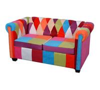 Sofá Chesterfield De 2 Plazas Tela 145,5 X 76 X 70 Cm Vidaxl