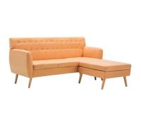 Sofá Con Forma De L Tapizado Tela Naranja 171,5x138x81,5 Cm Vidaxl
