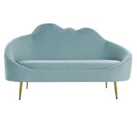 Sofa con Forma de Nube de Borreguito Poliester Azul Celeste 300X300X230 cm