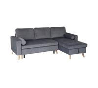 Sofá convertible james 3 plazas en terciopelo gris
