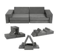 Sofá Convertible para niños de 2 plazas, sofá de Juego Infantil Modular de Espuma de Alta Densidad, Funda Lavable,sillón/Calentador Infantil Convertible para Sala de Juegos, Dormitorio, Sala de Estar