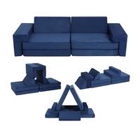 Sofá Convertible para niños de 2 plazas, sofá de Juego Infantil Modular de Espuma de Alta Densidad, Funda Lavable,sillón/Calentador Infantil Convertible para Sala de Juegos, Dormitorio, Sala de Estar