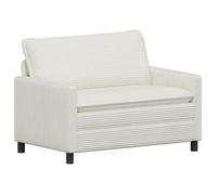 vidaXL Sofá 126 x 81 x 87,5 cm Poliéster Multicolor Crema