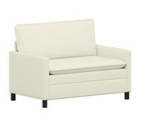 vidaXL Sofá 126 x 81 x 87,5 cm Tela Multicolor Crema