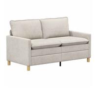 vidaXL Sofá 156 x 81 x 87,5 cm Poliéster Multicolor Crema