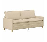 vidaXL Sofá 196 x 81 x 87,5 cm Tela Multicolor Crema