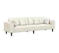 vidaXL Sofá Crema 250 x 77 x 76 cm Terciopelo