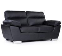 Sofá cuero reconstituido / pvc dallas - 2 plazas - negro