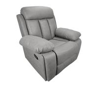 Sofá de 1 plaza con función relax, modelo dublin con reclinación manual de respaldo y resposapiés, gris marengo