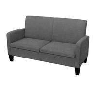 vidaXL Sofá 2 plazas de tela 135x65x76 cm gris oscuro