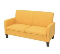 Sofá De 2 Plazas Amarillo 135x65x76 Cm Vidaxl