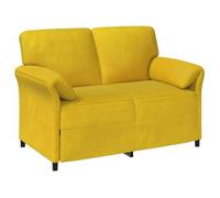 Sofá De 2 Plazas Amarillo 138 X 83 X 95 Cm Terciopelo Vidaxl