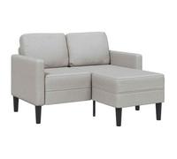 Sofá De 2 Plazas Con Chaise Longue En Forma L Gris Nube 125 Cm Vidaxl