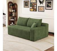 Sofá de 2 Plazas con Pana, Salón y Dormitorio, Verde, 151x90x58 cm