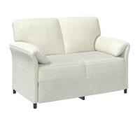 Sofá De 2 Plazas Crema 138 X 83 X 95 Cm Terciopelo Vidaxl