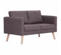 vidaXL Sofá de 2 plazas de tela color gris taupe